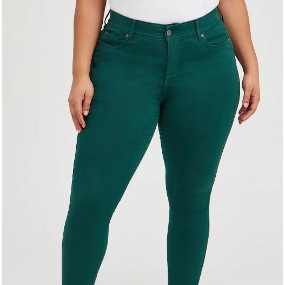 Torrid Bombshell Skinny Jeans - Super Soft Forest Green NWT